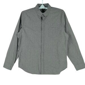 J.Crew Men's Gray Button-Up Long Sleeve Shirt Size XL Classic Fit 100% Cotton